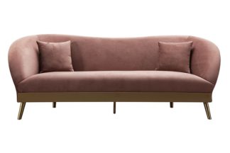 An Image of Lapio Three Seat Sofa - Blush Pink