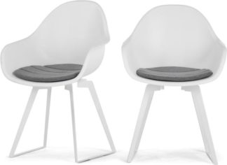An Image of Set of 2 Boone Dining Chairs, White