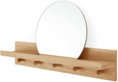 An Image of Penn Wall Shelves and Mirror, Oak