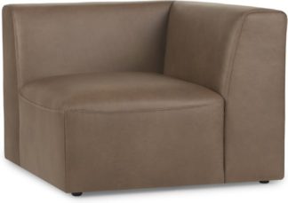 An Image of Juno Modular Corner End Seat, Columbus Brown Leather