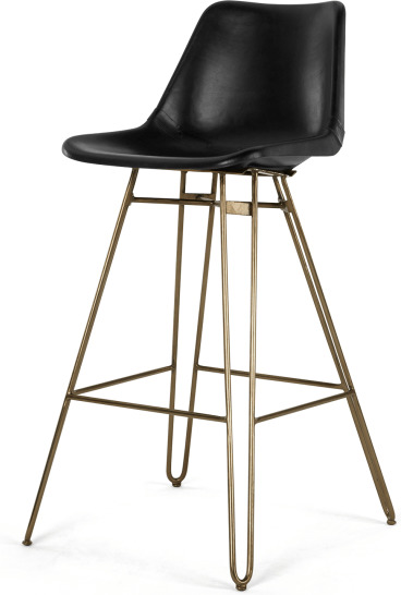 f021de70a3aadcc4794d16a91c691d69043986069834ef0e936038900b29454b.jpg An Image of Kendal Barstool, Black and Brass