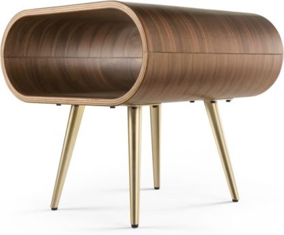 An Image of Hooper Storage Side Table, Natural Walnut and Brass