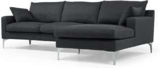 An Image of Mendini Right Hand Facing Chaise End Corner Sofa, Anthracite Grey