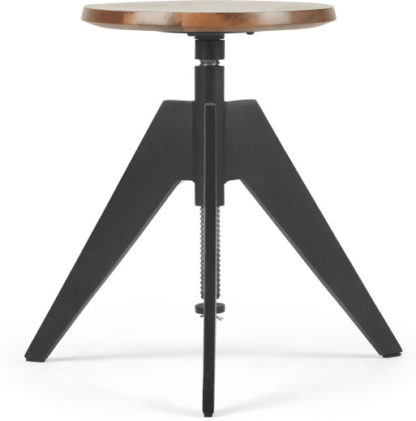 An Image of Javier Swivel Stool, Mango Wood