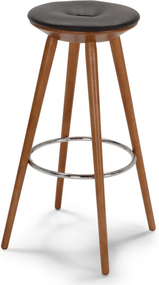 An Image of Kitson Barstool, Walnut Finish and Black