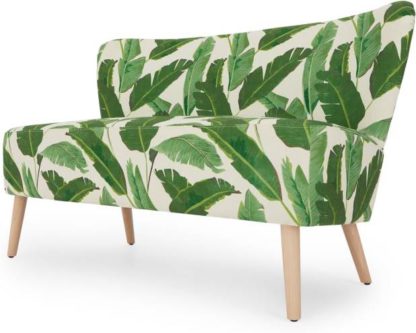 An Image of Charley 2 Seater Sofa, Leaf Print