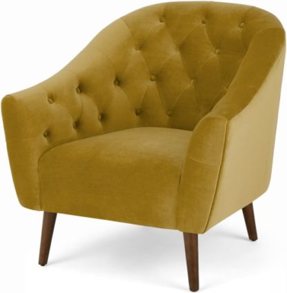 An Image of Tallulah Armchair, Vintage Gold Velvet