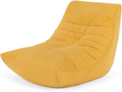 An Image of Audrie Bean Bag Chair, Yolk Yellow