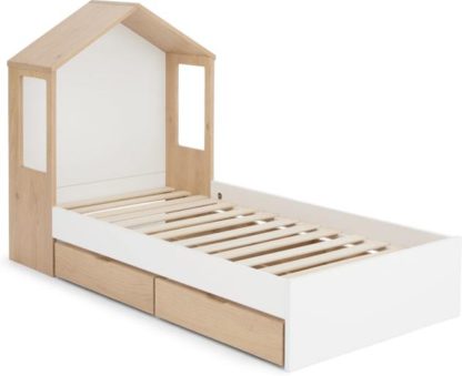 f911e17f61d0e2ed688a2f89c6c482d33d68b2db595836002fed1c020505472e.jpg An Image of Skyline Single Bed with Storage Drawers, Pine
