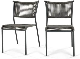 An Image of Set of 2 Kylo Dining Chairs, Grey