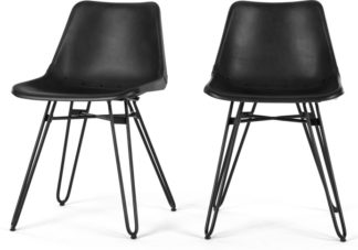 An Image of Set of 2 Kendal Dining Chairs, Black