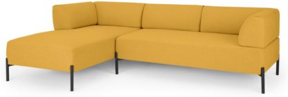 An Image of Made Essentials Kiva Left Hand Facing Chaise End Sofa, Yolk Yellow