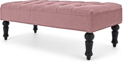 An Image of Bouji Ottoman, Velvet Powder Pink