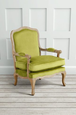 An Image of Le Brun - French Oak Lime Occasional Armchair