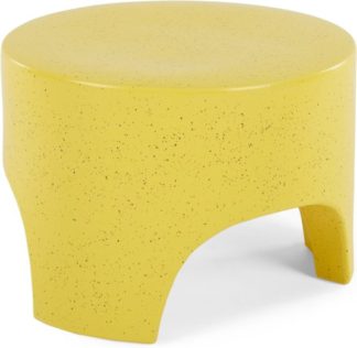 An Image of Rune Earthenware Tri Stool, Yellow Speckle