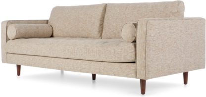 An Image of Scott 3 Seater Sofa, Amber Basketweave