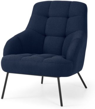 An Image of Howley Accent Armchair, Midnight Blue Weave