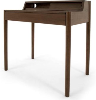 An Image of Leonie Compact Desk, Dark Stain Oak