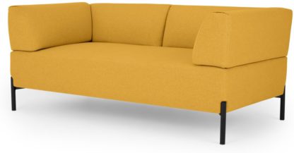 An Image of MADE Essentials Kiva 2 Seater Sofa, Yolk Yellow