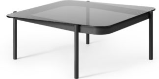 An Image of Chotto Coffee Table, Black & Smoked Glass