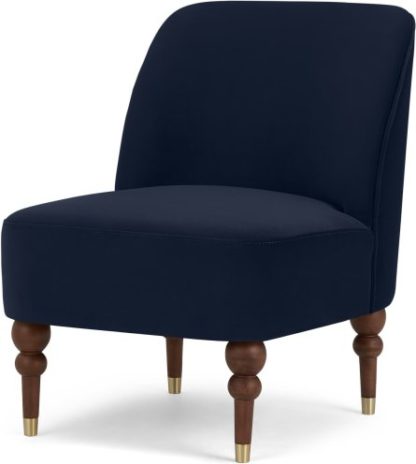 An Image of Harpo Accent Chair, Interstellar Blue Velvet