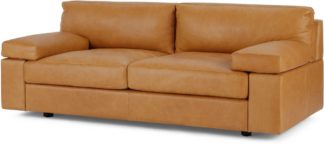 An Image of Gioffre Large 2 Seater Sofa, Courier Tan Premium Leather