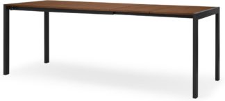 An Image of Swift 4-8 Seat Dining Table, Walnut & Black