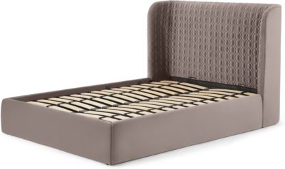 An Image of Tandy King Size Ottoman Storage Bed, Soft Mauve Velvet