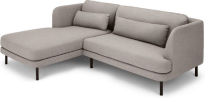 An Image of Herman Left Hand Facing Chaise End Corner Sofa, Manhattan Grey