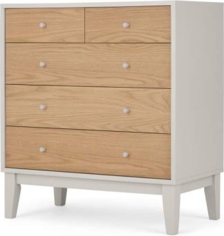 An Image of Ralph Chest of Drawers, Oak & Mushroom Grey