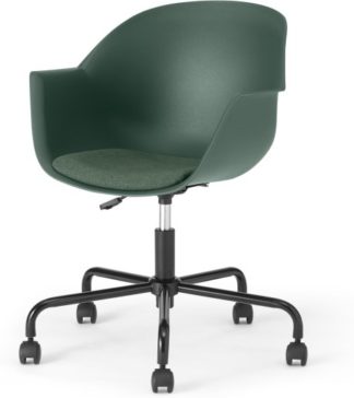 An Image of Kenna Tub Office Chair, Dark Green