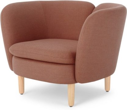 An Image of Elio Accent Armchair, Rust Pink Weave