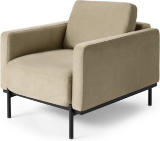 An Image of Jarrod Armchair, Plush Taupe Velvet