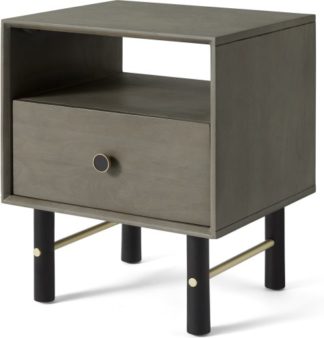 An Image of Liaka Bedside Table, Grey Mango Wood