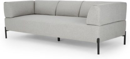 An Image of MADE Essentials Kiva 3 Seater Sofa, Hail Grey