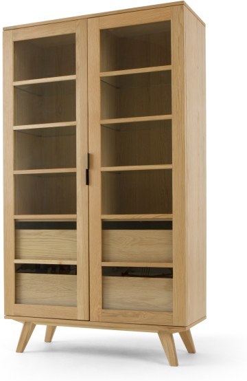 An Image of Aveiro Display Cabinet, Oak & Glass