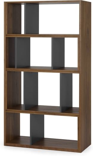 An Image of Kya Extending Shelves, Walnut and Grey