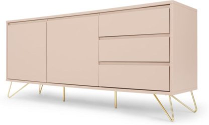 An Image of Elona Sideboard, Pink and Brass