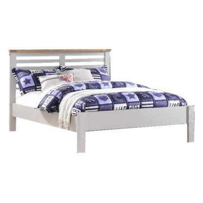 009ec9c8a39c902d0734b68720f8748339b50d197726d2d9d766405983b4d62d.jpg An Image of Tertia Stone Painted Wooden Double Bed