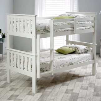 An Image of Katie Wooden Bunk Bed In White Pine