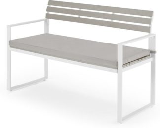 An Image of Catania Garden Bench, White and Polywood