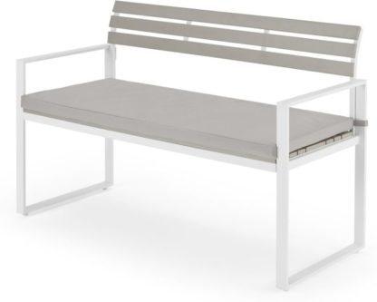 An Image of Catania Garden Bench, White and Polywood