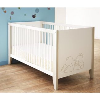 An Image of Orsang Wooden Childrens Bed In White With Bars