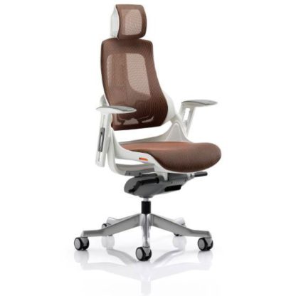 0223b51541d6d5fee82276b35c6cfd2e588c3975bdb6e6f6ee1a0351a3be0e68.jpg An Image of Zeta Executive Office Chair In Mandarin Mesh
