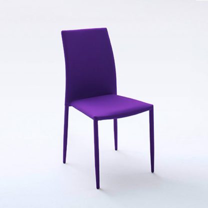 An Image of Mila Upholstered Violet Dining Chair