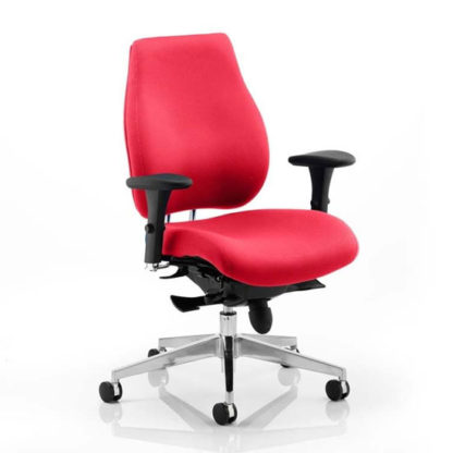 An Image of Chiro Plus Office Chair In Bergamot Cherry With Arms