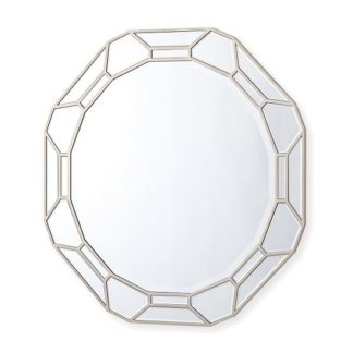 An Image of Dominga Round Wall Mirror In Silver Finish