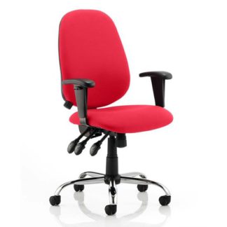An Image of Lisbon Office Chair In Bergamot Cherry With Arms