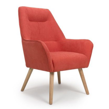 An Image of Pacific Chenille Effect Accent Chair In Brick Orange