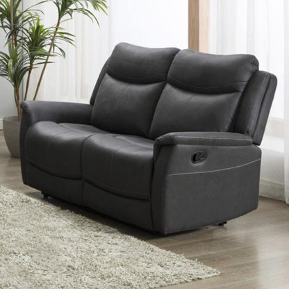 065266ec9ecef716694187e42e803bbc3c3776c7d9009b080671b8f8561faf8b.jpg An Image of Arizona Fabric 2 Seater Fixed Sofa In Slate